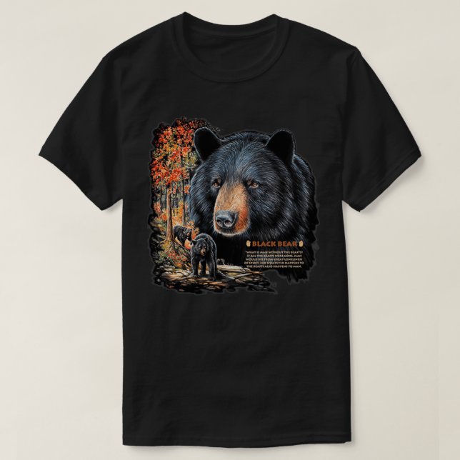 Camiseta Urso Negro (Frente do Design)