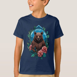 Camiseta Urso Negro Americano cercado por Camellia