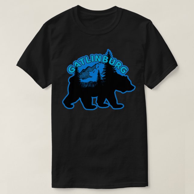 Camiseta Urso Negro de Gatlinburg (Frente do Design)