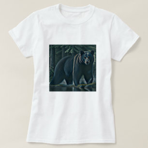 Camiseta Urso Negro Majestoso Da Floresta Norte