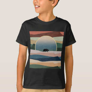 CAMISETA URSÓ NO PÔR DO SOL NO DESERTO