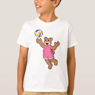 Camiseta Urso nos Esportes de Voleibol