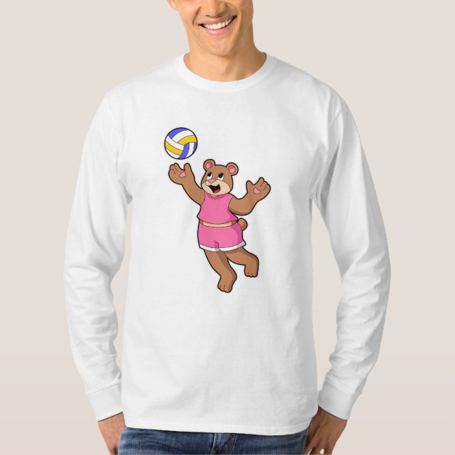 Camiseta Urso nos Esportes de Voleibol (Frente)