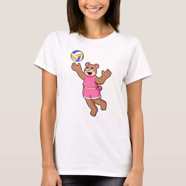 Camiseta Urso nos Esportes de Voleibol (Frente)
