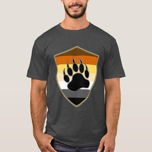 Camiseta Urso Orgulho Escudo Pata de Urso (Frente)