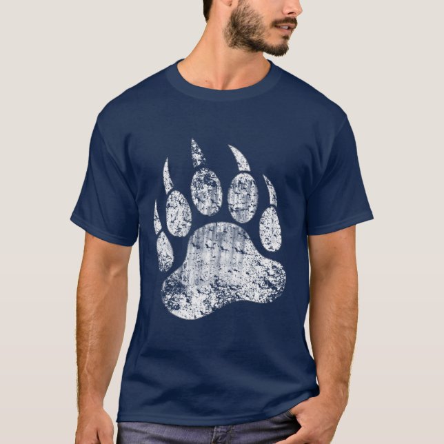 Camiseta Urso Orgulhoso Bear Paw desgastado (Frente)