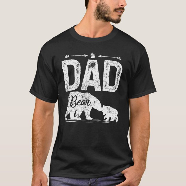 Camiseta Urso Pai de Mens Correspondendo Pai Urso do Pai (Frente)