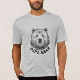 Camiseta Urso Pai, Ilustração Desenhada à Mão