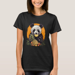 Camiseta Urso Panda Abacaxi Desenho Animado Frutas Abacaxi