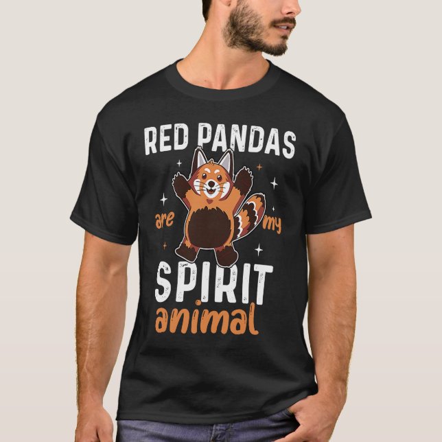 Camiseta Urso Panda Amante de os animais Vermelho (Frente)