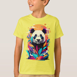 Camiseta Urso Panda Bonito - Colorido Panda - Panda