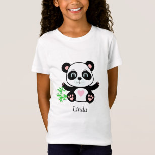 Camiseta Urso Panda Bonito e Bambu