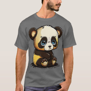 Camiseta Urso panda bonito e triste Onde está meu bambu
