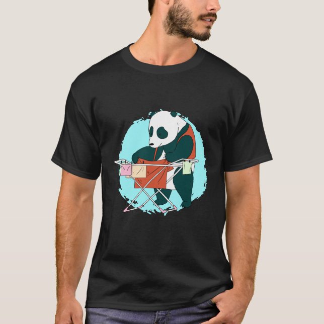 Camiseta urso panda de lavanderia  1 (Frente)