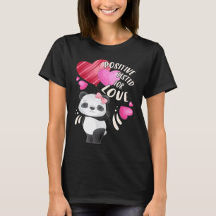 Camiseta Urso panda dia de os namorados com coração