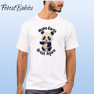 Camiseta Urso Panda, Faça Excelente Da Terra De Novo, 🐼 An