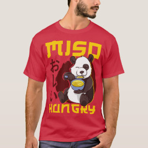 Camiseta Urso Panda Fofo Miso Faminto Trocadilho Kawaii