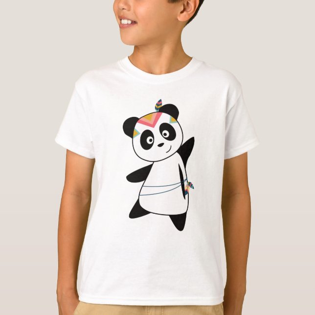 Camiseta Urso-Panda Indiano Fashing Ursinho Feather Cuja Fa (Frente)