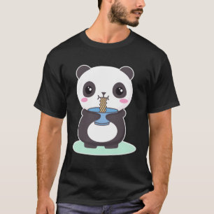 Camiseta Urso Panda Kawaii Ra Macarrão Anime Doce Japão