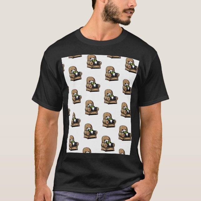 Camiseta Urso Panda Lendo (Frente)