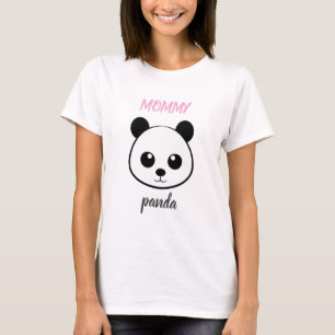 Camiseta Urso Panda Mamãe Fofo Monograma Personalizado