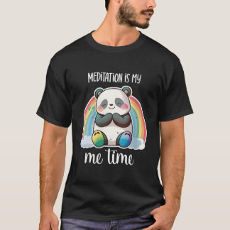 Camiseta Urso Panda Meditando Yoga Urso Panda Medita