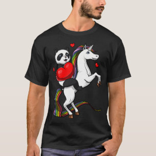 Camiseta Urso Panda Montando Unicórnio
