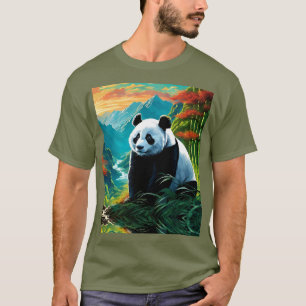 Camiseta Urso Panda nas nuvens