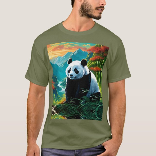 Camiseta Urso Panda nas nuvens (Frente)