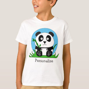 Camiseta Urso Panda Preto E Branco