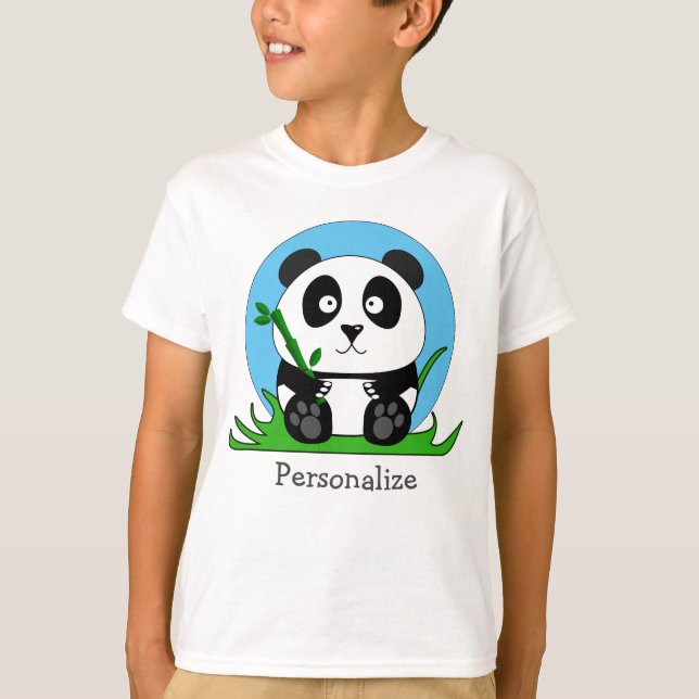 Camiseta Urso Panda Preto E Branco (Frente)