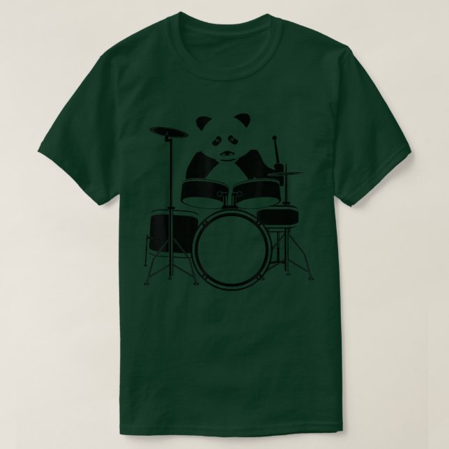 Camiseta Urso Panda Tocando Tambor (Frente do Design)