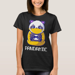 Camiseta Urso Pandâmico Com Jogos De Panda Com Máscara Pand