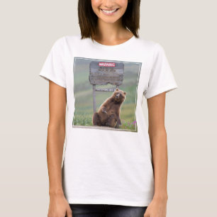 Camiseta Urso Pardo Brinca Com Placa