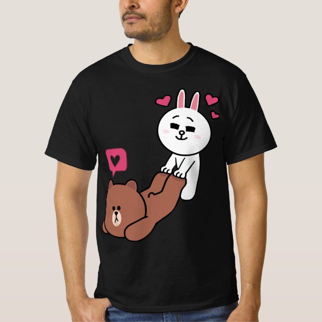 Camiseta urso pardo e cony Clássico (Frente)