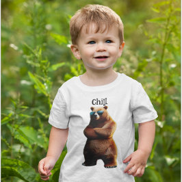 Camiseta Urso Pardo Relax em Óculos de Sol