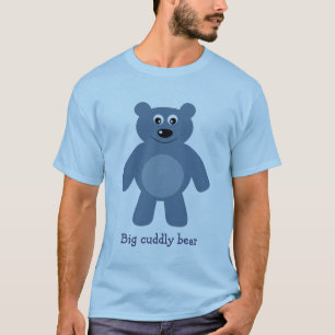 Camiseta Urso peluches grande dos desenhos animados azuis