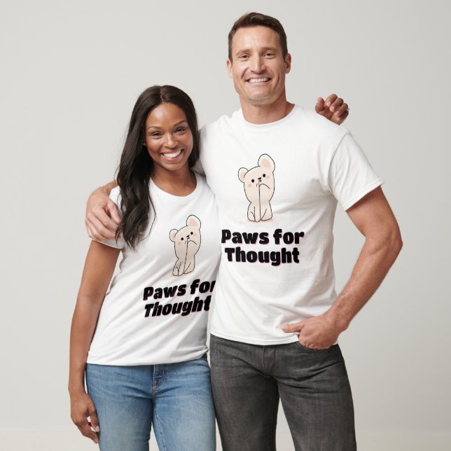 Camiseta Urso Pensivo Adorável (Unissex)