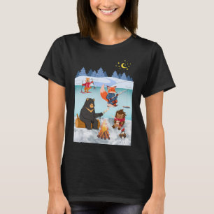 Camiseta Urso Pescando Na Margem Do Rio