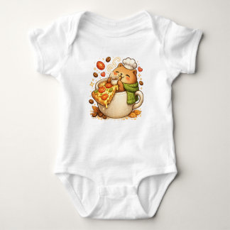 Camiseta Urso Pizza Fofa | Kawaii Desenho de Comid