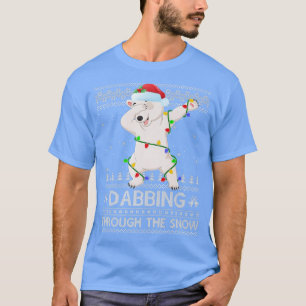 Camiseta Urso Polar A Batir Através Do Urso Feio Da Neve