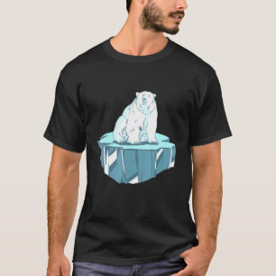 Camiseta Urso Polar Afastado Desviado No Clima De Iceberg