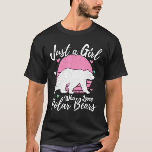 Camiseta Urso Polar Animal Apenas Uma Garota Que Ama Urso P