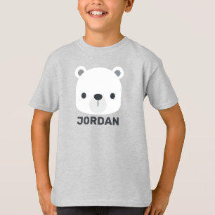 Camiseta Urso Polar Bonito com Nome Personalizado