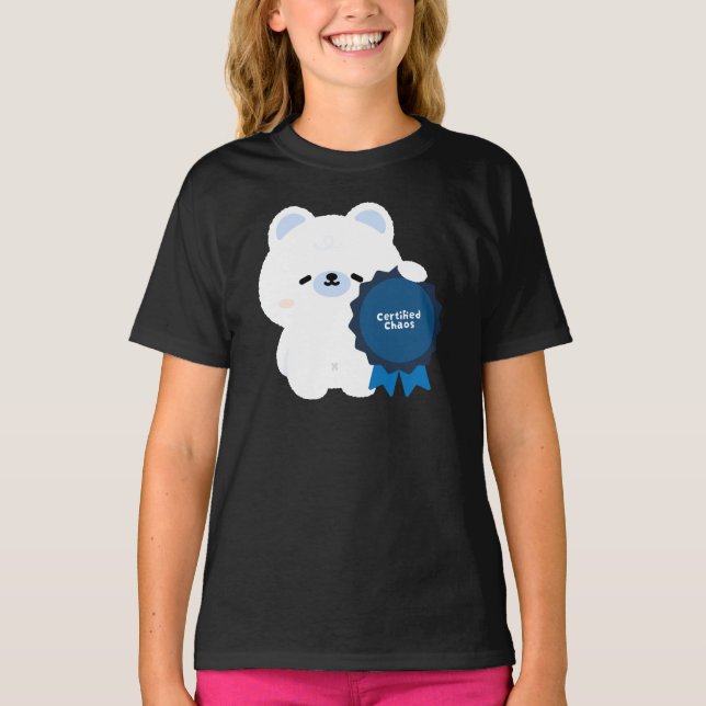 Camiseta Urso Polar Caos Certificado (Frente)