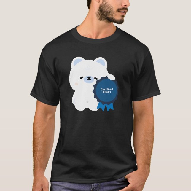 Camiseta Urso Polar Caos Certificado (Frente)