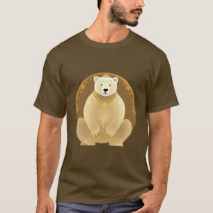 Camiseta Urso Polar com Elementos Decorativos