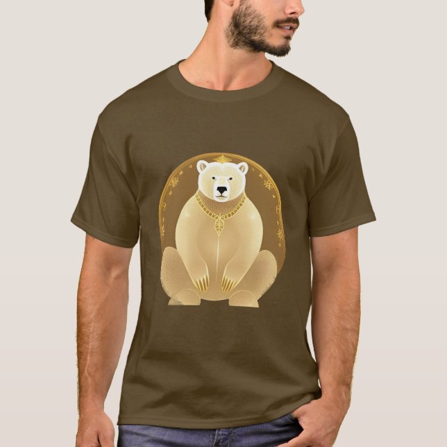 Camiseta Urso Polar com Elementos Decorativos (Frente)