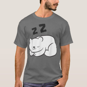 Camiseta Urso Polar Com Urso De Gelo Ártico Cansado