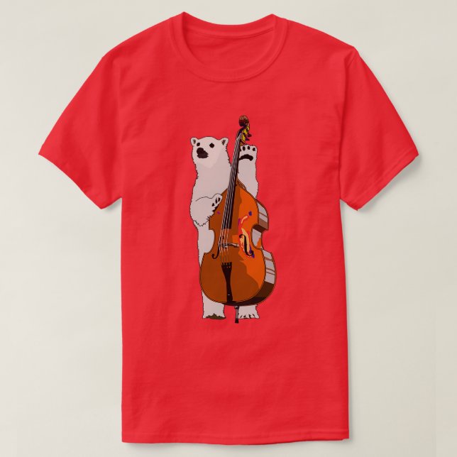 Camiseta Urso Polar de Baixo Duplo (Frente do Design)